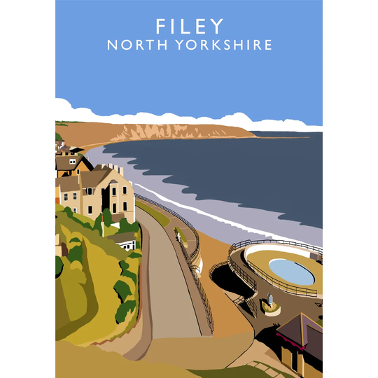Filey 2 by Richard O'Neil - Graphic Art Print on Paper