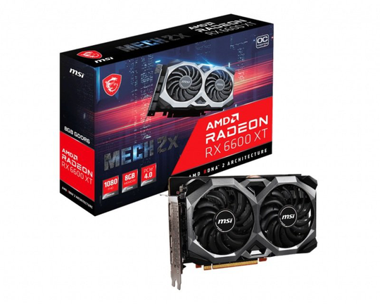 MSI Radeon RX 6600 XT MECH 2X 8GB OCV1 Graphics Card