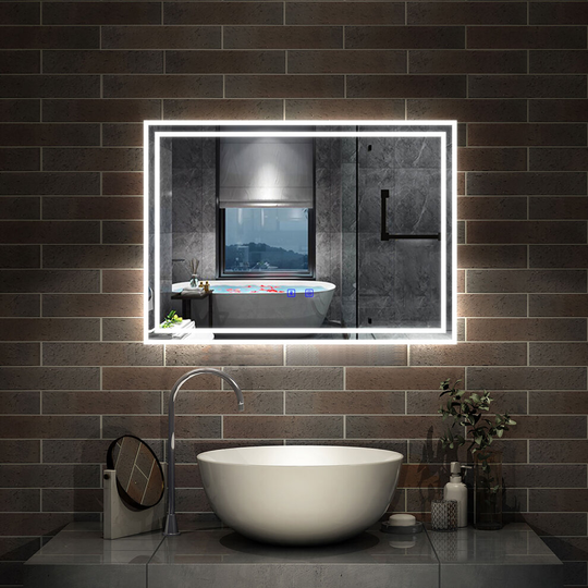 (1200x700) LED Bathroom Mirror with Bluetooth Dimmable
