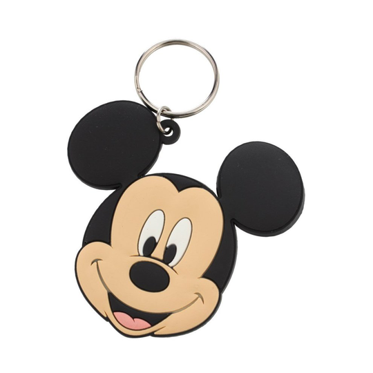 Mickey Mouse (head) - Rubber Keychain New Head Keyring Pyramid - mickey mouse rubber keychain new head keyring pyramid