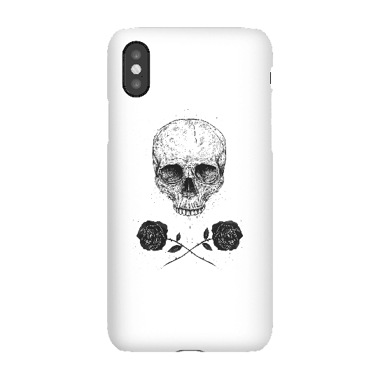 Balazs Solti Skull And Roses Phone Case for iPhone and Android - iPhone X - Snap Case - Matte