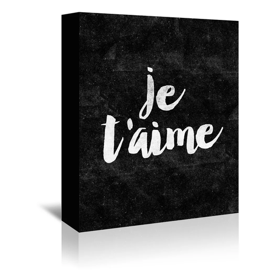 'Je Taime' by Brett Wilson - Wrapped Canvas Typography Print