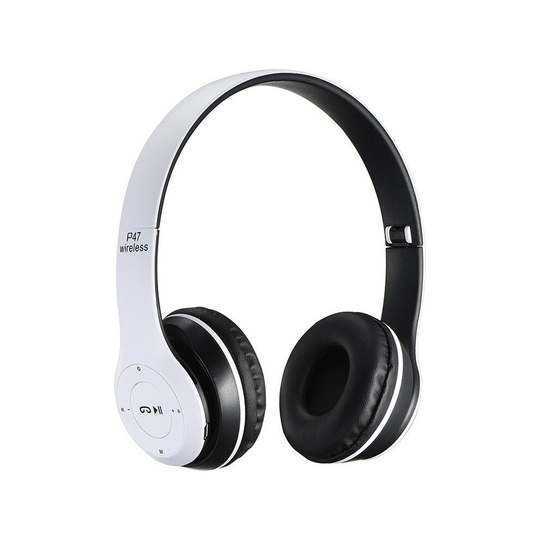 (White) Wireless Bluetooth P47 Headphone Headset Kids Gift