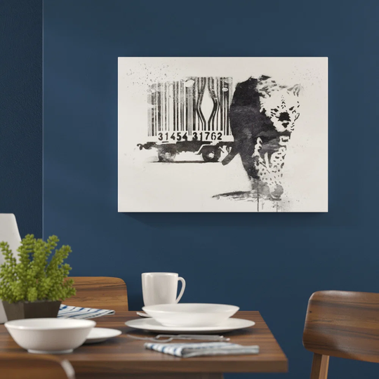 'Banksy Barcode Graffiti Wall Art' Graphic Art Print Poster