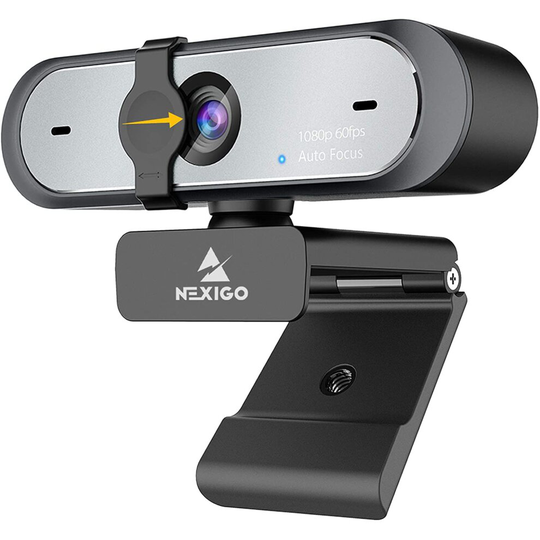 60FPS AutoFocus 1080P Webcam with Dual Microphone & Privacy Cover, 2021 NexiGo N660P Pro HD USB Computer Web Camera, for OBS Gaming Zoom Meeting