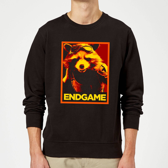 Avengers Endgame Rocket Poster Sweatshirt - Black - L - Black