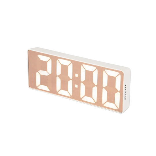 Digital Electric Alarm Tabletop Clock in White