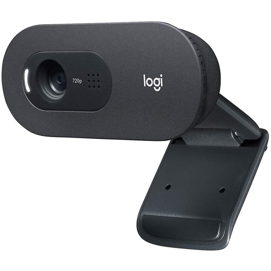 Logitech C505e HD Webcam - 720p HD USB Webcam for Desktop and Laptop, with Long Range Microphone, Compatible with PC, Mac or Chromebook(Grey)