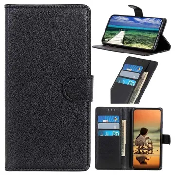 Nokia C21 Plus Wallet Case with Magnetic Closure - Black