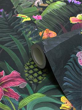 Paoletti Kala Digitally Printed Jungle Animals Wallpaper