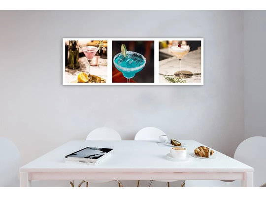 Canvas Print Coloured Cocktail Drinks Panorama