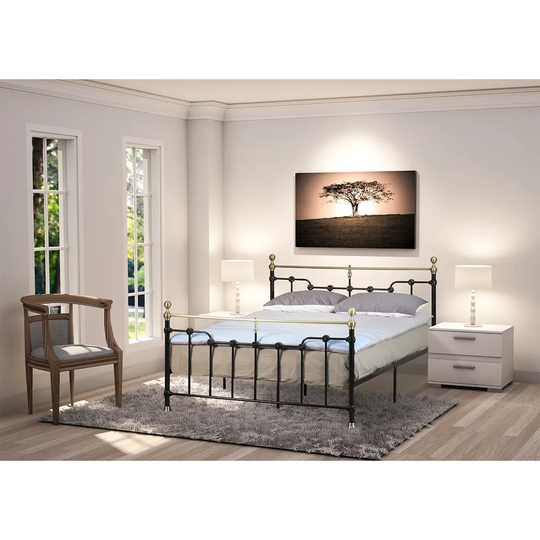 SleepOn Arabella Metal Small Double Bed Frame Black