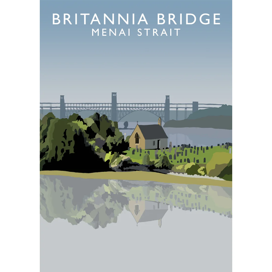 Britannia Bridge 2 by Richard O'Neil - Graphic Art Print on Paper