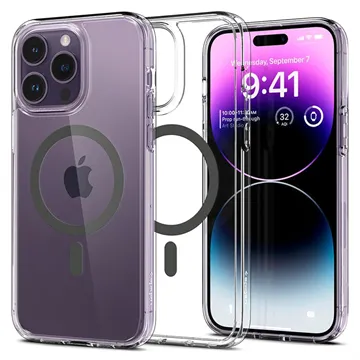 Spigen Ultra Hybrid Mag iPhone 14 Pro Case - Graphite / Clear