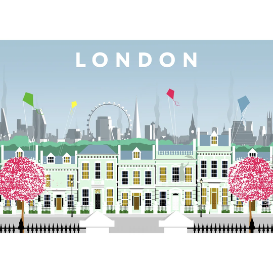 London Cherry Tree Lane by Richard O'Neil - Graphic Art Print on Paper