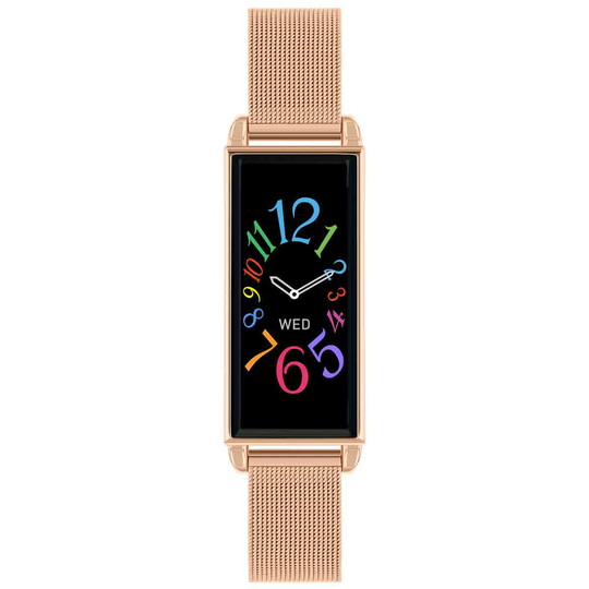 Reflex Active Series 2 Smart Watch With Colour Touch Screen And Up To 7 Day Battery Life - Rectangular Polished Rose Gold Case With Rose Gold Stainless Steel
