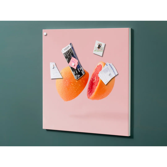 Notiz Motive Grapefruit Magnetic Wall Mounted Cork Board