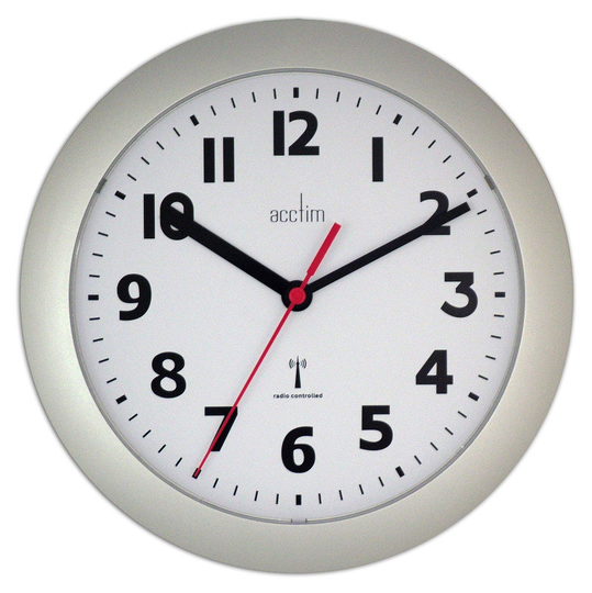 ACCTIM PARONA RC WALL CLOCK SILV 74317