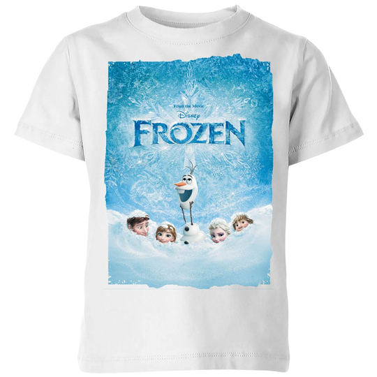 Disney Frozen Snow Poster Kids' T-Shirt - White - 3-4 Years
