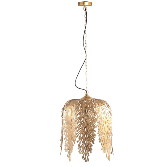 Abisia Gold 1-Bulb 45" H Plug-in Outdoor Hanging Lantern