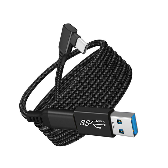 5 Metre Data Link Cable for Oculus Quest/Quest 2, USB C to Type C with Adapter