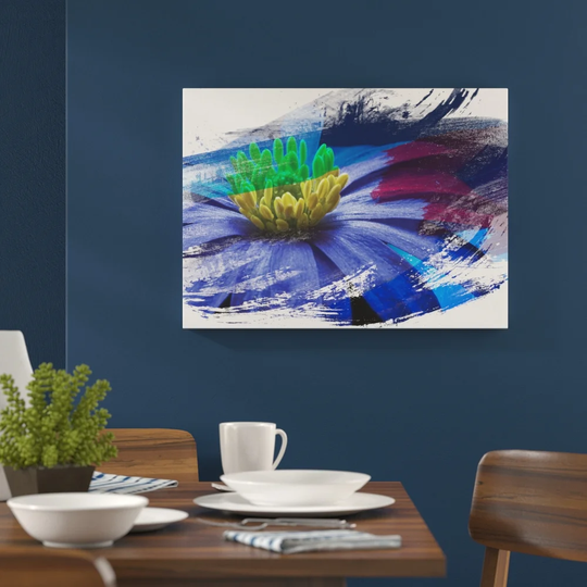 'Flower Blue' Graphic Art Print Poster