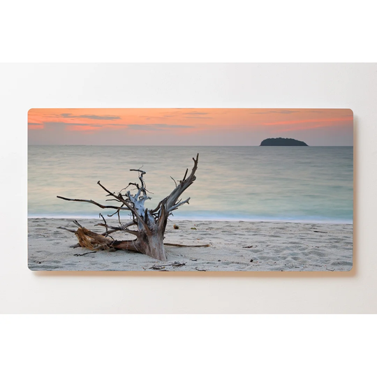 Backlight Motif Wall Picture Beach Driftwood Magnetic Cork Board