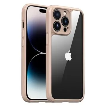 iPaky Shockproof iPhone 14 Pro Hybrid Case - Rose Gold