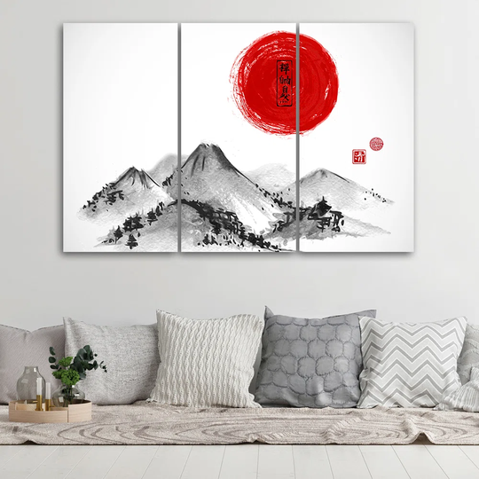 Canvas Print Japan Mountains Landscape