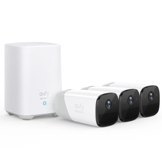 EufyCam 2 Pro - 3 Cam Kit + HomeBase 2 - White