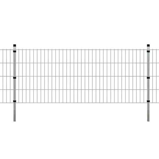 Vidaxl 2D Garden Fence Panels & Posts 2008X830 Mm 34 M - Silver