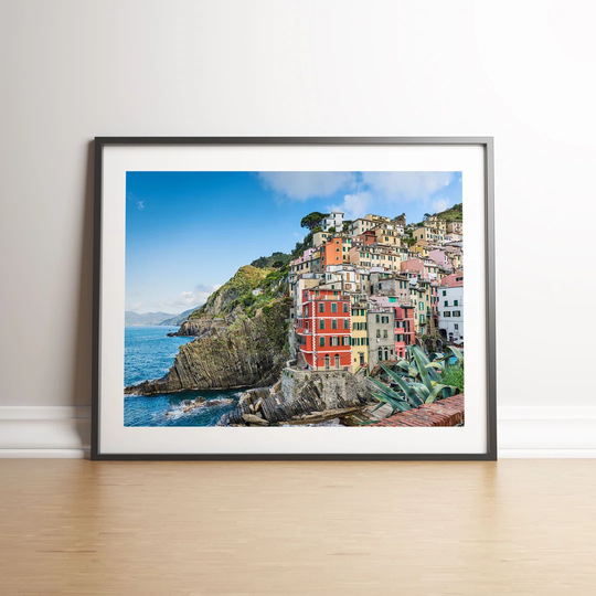 Cliffside Village by Vouvart - Picture Frame Photograph