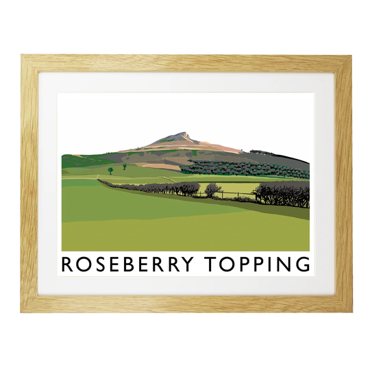 Roseberry Topping 5 by Richard O'Neil - Graphic Art Print on Paper