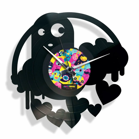 Drops of Love Vinyl with Monster 30cm Silent Wall Clock