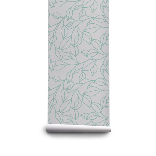 Walllpaper Roll 312X219cm Kitchen Livingroom Bedroom Mural Decoration Wallpaper Material With Print - Outlined Leaf Lineleaves.