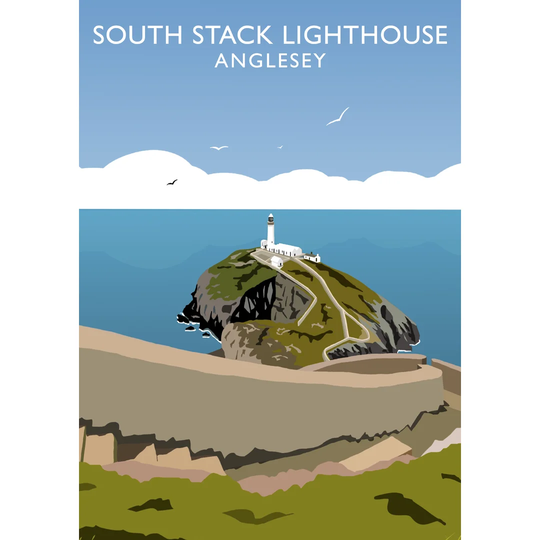 South Stack Lighthouse by Richard O'Neil - Graphic Art Print on Paper