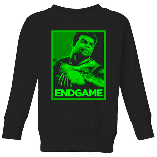 Avengers Endgame Hulk Poster Kids' Sweatshirt - Black - 3-4 Years - Black