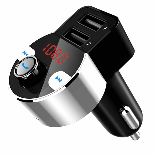 FirstE Bluetooth FM Transmitter, Wireless Car Radio Audio Adapter MP3 Player Handsfree Car Kit with Dual USB Charger Ports 5V/3.1A, LCD Display Car...