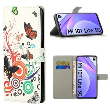 Style Series Xiaomi Mi 10T Lite 5G Wallet Case - Butterflies / Circles
