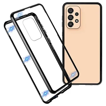 Samsung Galaxy A33 5G Magnetic Case with Tempered Glass Back - Black