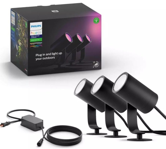 Philips Hue Lily Outdoor Spot Light Base unit - Works with Alexa and Google Assistant*