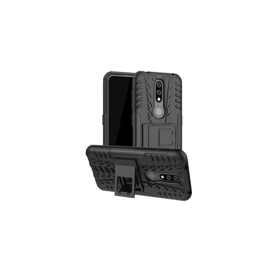 Nokia Nokia 2.4 Armor Shockproof Stand Phone Case Cover (Black)