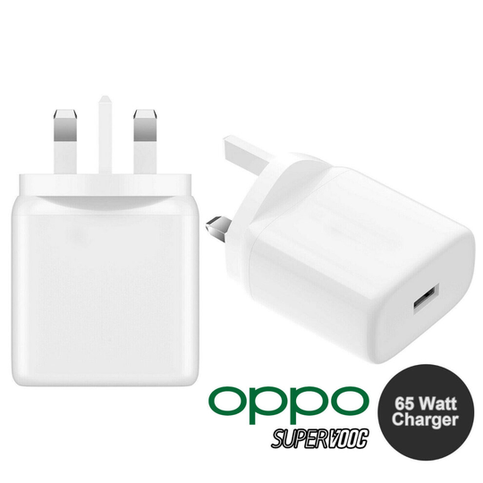 Official Oppo SuperVooc 65W Adapter UK Charger VCA7GAYH Plug Only