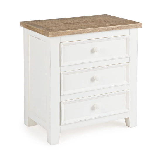 Sarver 3 Drawer Bedside Table