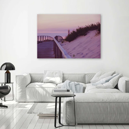 Canvas Print Purple Beach Landscape