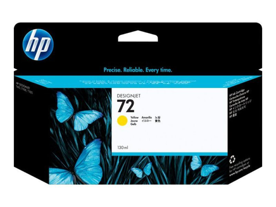 HP 72 Yellow Original Ink Cartridge - High Yield 130ml - C9373A