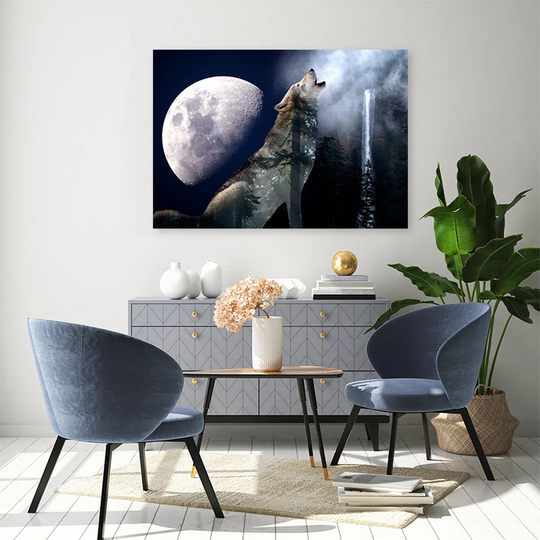 Canvas Print, Blue Animals