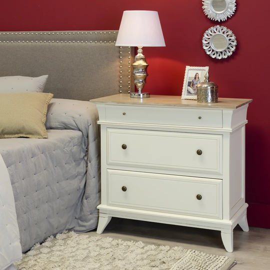 Gokey 3 Drawer Bedside Table