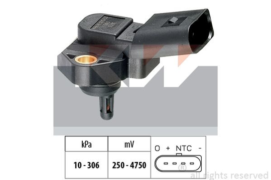 Air Pressure Sensor, height adaptation Made in Italy - OE Equivalent 493073 KW 493073