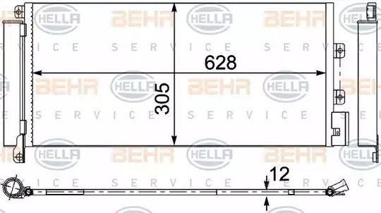 Condenser Air Conditioning 8FC351304-251 by Hella